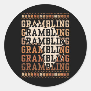 Sticker Rond Hbcu Grambling Avec Les Anciens Africains Historiq