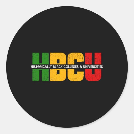Sticker Rond Hbcu Historiquement Collèges Noirs Universités Gra (Devant)