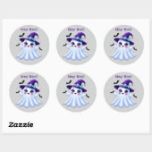 Sticker Rond Hé Boo! (Feuille)