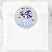 Sticker Rond Hé Boo! (Sac)