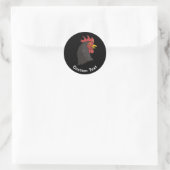 Sticker Rond Head de Black Rooster (Sac)