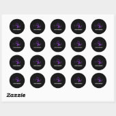 Sticker Rond Hearbeat Ecg Design Epilepsy Awareness (Feuille)