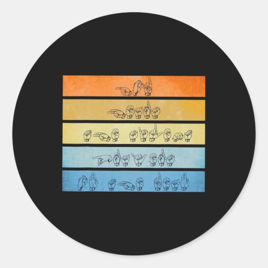 Sticker Rond Hears Prayers Sourde Sensibilisation Langue des si (Devant)
