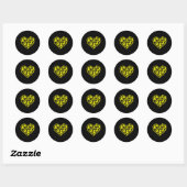 Sticker Rond Heart Childhood (Feuille)