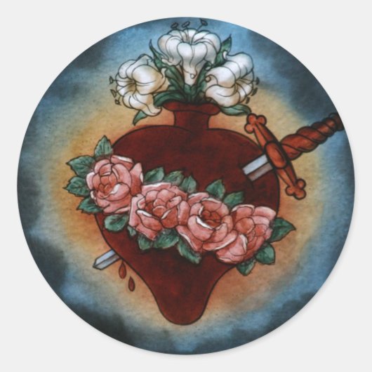 Sticker Rond Heart de Marie (Devant)