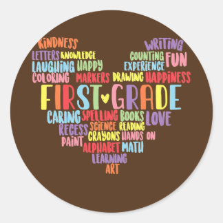Sticker Rond Heart de Premier Grade