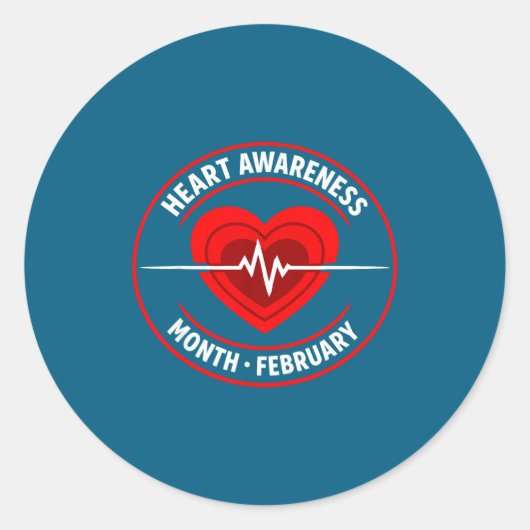 Sticker Rond Heart Disease Awareness  (Devant)