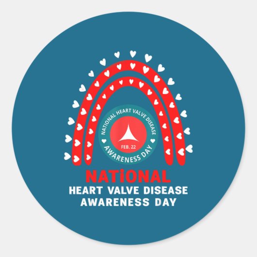Sticker Rond Heart Disease Awareness - Heart Valve Disease Awar (Devant)