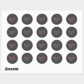 Sticker Rond Heart Disease Awareness Heartbeat Survivor Warrior (Feuille)