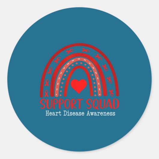 Sticker Rond Heart Disease Awareness Month Open Heart Diseases  (Devant)