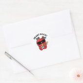 Sticker Rond Heart Rock Funny Music Pun (Enveloppe)