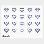Sticker Rond Heart Sapphire Gemstone (Feuille)