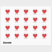 Sticker Rond Heart Shape (Feuille)