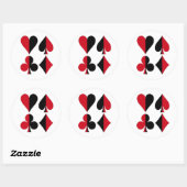 Sticker Rond Heart Spade Diamond Club (Feuille)