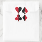 Sticker Rond Heart Spade Diamond Club (Sac)