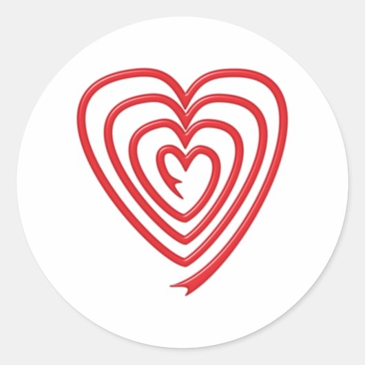 Sticker Rond Heart spiral (Devant)