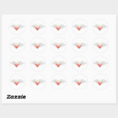 Sticker Rond Heart Wing Halo (Feuille)