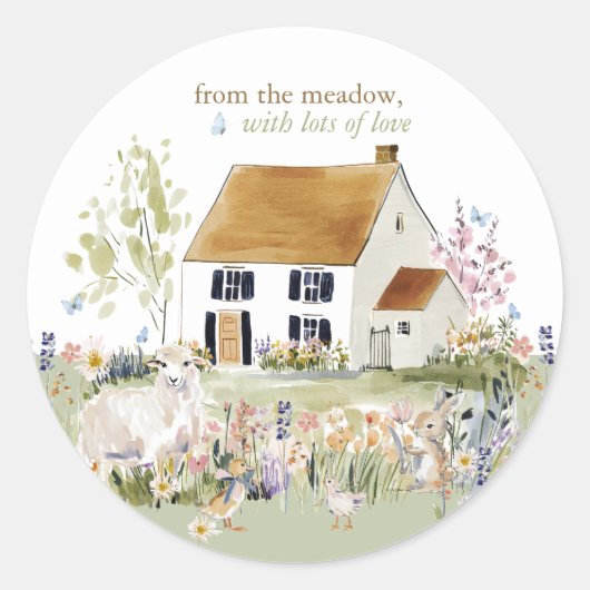 Sticker Rond Hearthlight Notes Spring Soft Meadow Garden (Devant)