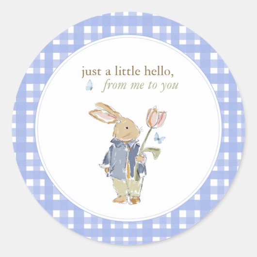 Sticker Rond Hearthlight Notes Spring Soft Meadow Gingham (Devant)
