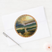 Sticker Rond Heavens accueillant Embrasser Jésus à Dusk (Enveloppe)