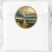 Sticker Rond Heavens accueillant Embrasser Jésus à Dusk (Sac)