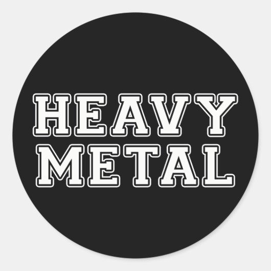 Sticker Rond Heavy metal (Devant)