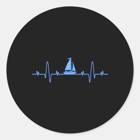 Sticker Rond Hebeat voilier capitaine navigateurs (Devant)