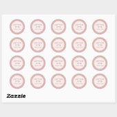 Sticker Rond Hébreu A Freilichen Purim Rose personnalisé Partie (Feuille)