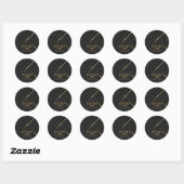 Sticker Rond Hébreu branché Une Pâque Freilichen (Feuille)