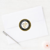 Sticker Rond Hébreu juif Purim Mishloach Manot Custom Gold (Enveloppe)
