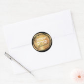Sticker Rond Hébreu juif Purim Mishloach Manot Custom Gold (Enveloppe)