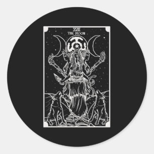 Sticker Rond Hecate Triple Moon Goddess Witch Hekate Wheel Taro