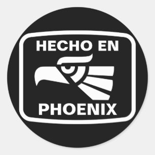 Sticker Rond Hecho en Phoenix personalizado personnalisé