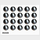 Sticker Rond Hedwig dans les livres (Feuille)