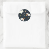 Sticker Rond Hedwig Motif Clair de Lune (Sac)