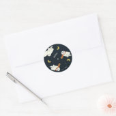 Sticker Rond Hedwig Nighttime Moonlight Pattern (Enveloppe)