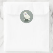 Sticker Rond Hedwig With Letter Whimsical Drawing (Sac)