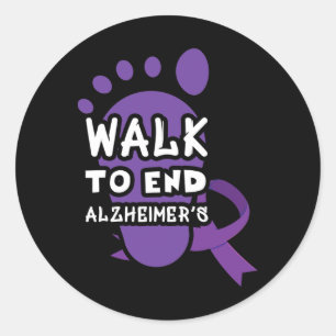 Sticker Rond Heimer Walk To End Heimerheimer Heimerheimers Awar