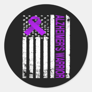Sticker Rond Heimerheimer Guerrier Sensibilisation - Drapeau Us