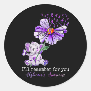 Sticker Rond Heimerheimer Sensibilisation Eléphant mignon Je Re