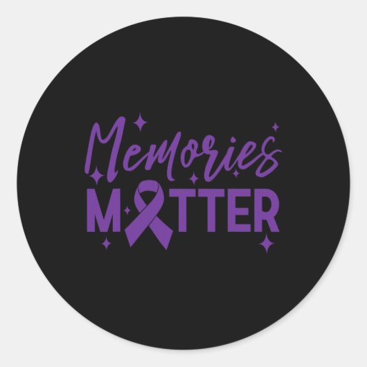 Sticker Rond Heimerheimer's Awareness Memories Problem Tee End (Devant)