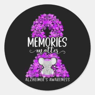 Sticker Rond Heimerheimer's Dementia Sensibilisation Elephant