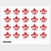 Sticker Rond Hein Canadian Pride (Feuille)