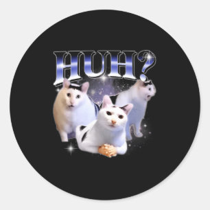 Sticker Rond Hein Drôle Chat Mâle Drôle Bootleg Spécifique Dan