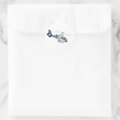 Sticker Rond Hélicoptère de dessin (Sac)