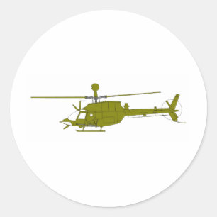 Sticker Rond Hélicoptère d'observation OH-58D