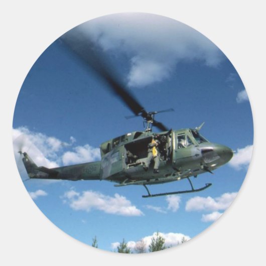 STICKER ROND HÉLICOPTÈRE UH1 50 (Devant)