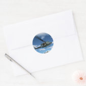 STICKER ROND HÉLICOPTÈRE UH1 50 (Enveloppe)