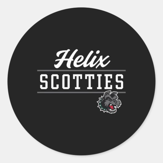 Sticker Rond Helix High School Scotties C8 (Devant)
