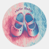 Sticker Rond Hello Baby - charmant (Devant)